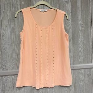 Rose Pink Studded Calvin Klein Tank Top Size SP EUC